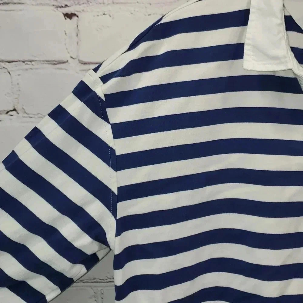 Vineyard Vines Women's Striped Rugby Popover 3/4 Sleeve Blue/White Set Stripe - Picture 6 of 16